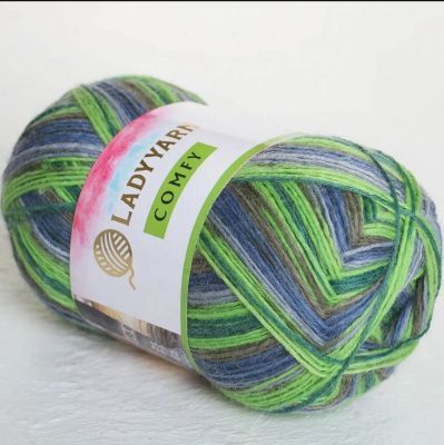 Пряжа LADY YARN Comfy (51) Состав: 75% шерсть superwash, 25% нейлон; 100г/400м