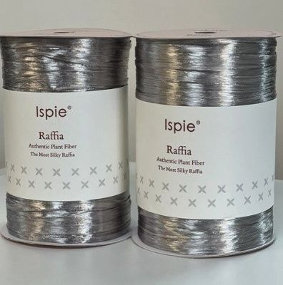 Пряжа Raffia Ispie (220A Metallic gray); 100% Вискоза; 120г/250м